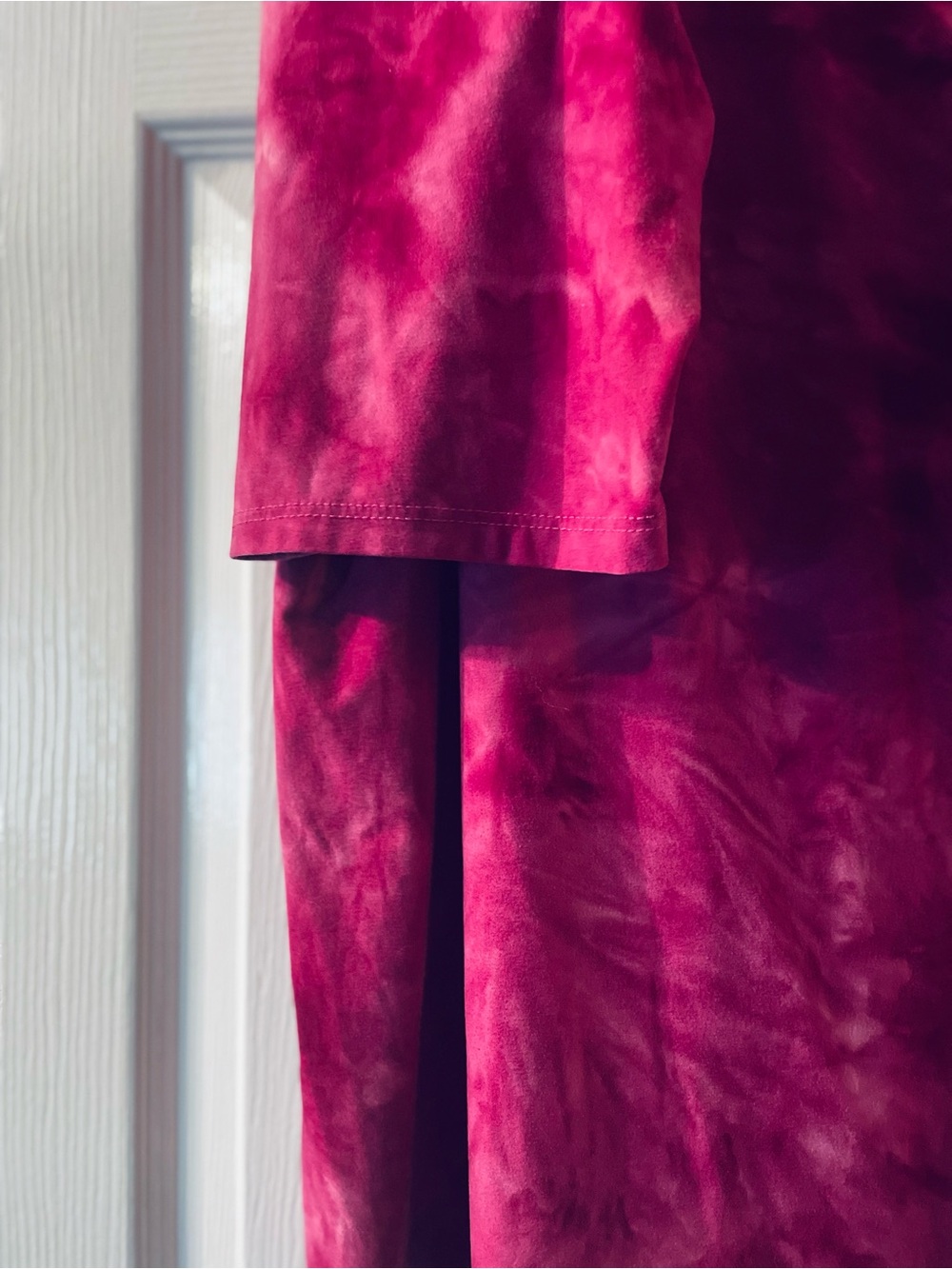 Catherines Pink Fuchsia Tie-Dye Festival Tunic, Sequin Embellished - Picture 6 of 7